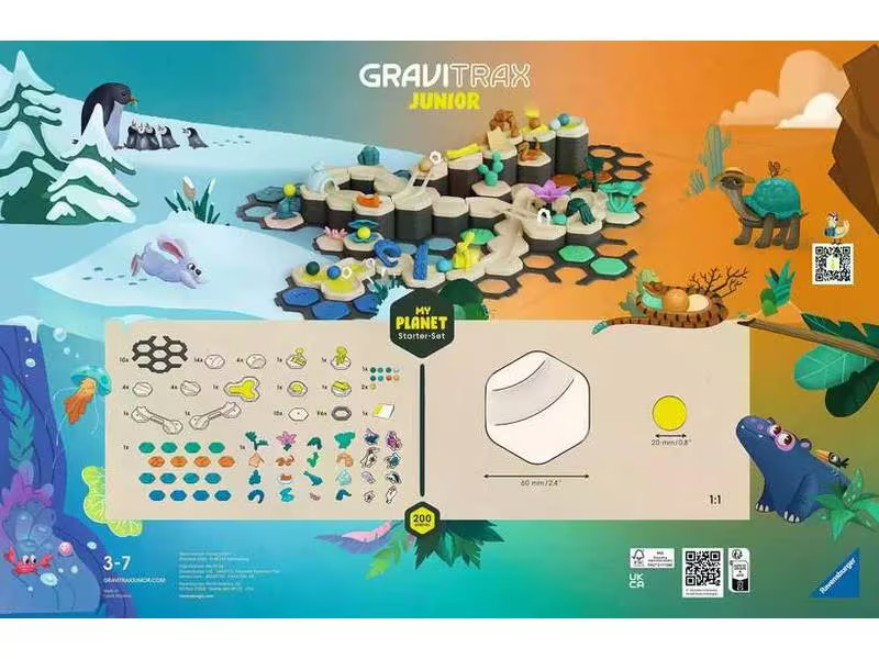 Ravensburger Kugelbahn GraviTrax Junior Starter-Set XXL Planet