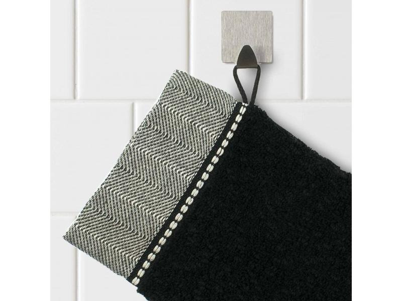 Möve Waschhandschuh Brooklyn 15 x 20 cm, Schwarz