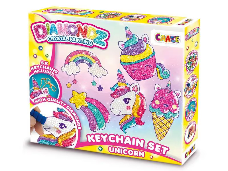 Craze Bastelset Diamondz – Painting Keychain Set Unicorn