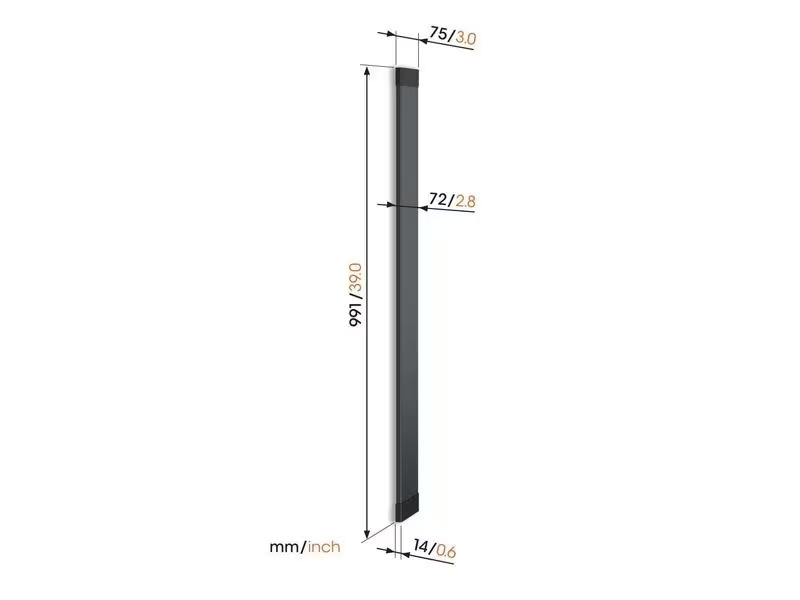 Vogel's Kabelkanal TVA 7000 1 m x 72 mm Schwarz