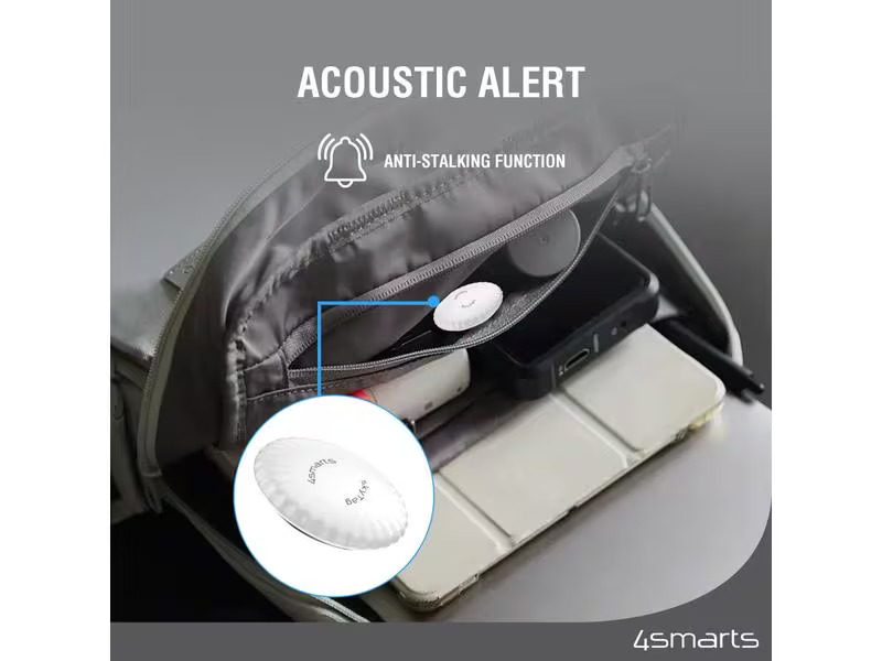 4smarts Schlüsselfinder SkyTag Slim 2er Set schwarz, weiss