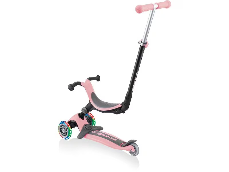 GLOBBER Scooter GO UP Foldable Plus Lights, Pastel Rosa