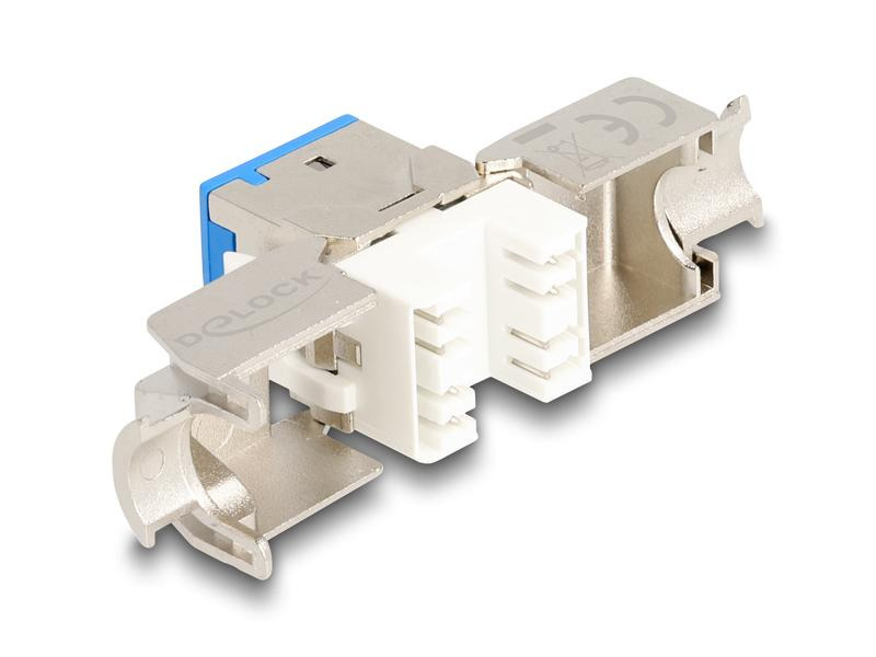 Delock Keystone-Modul RJ45 zu LSA Cat.6A Blau, 10 Stück