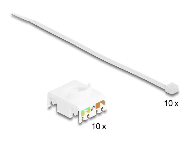 Delock Keystone-Modul RJ45 zu LSA Cat.6A Blau, 10 Stück