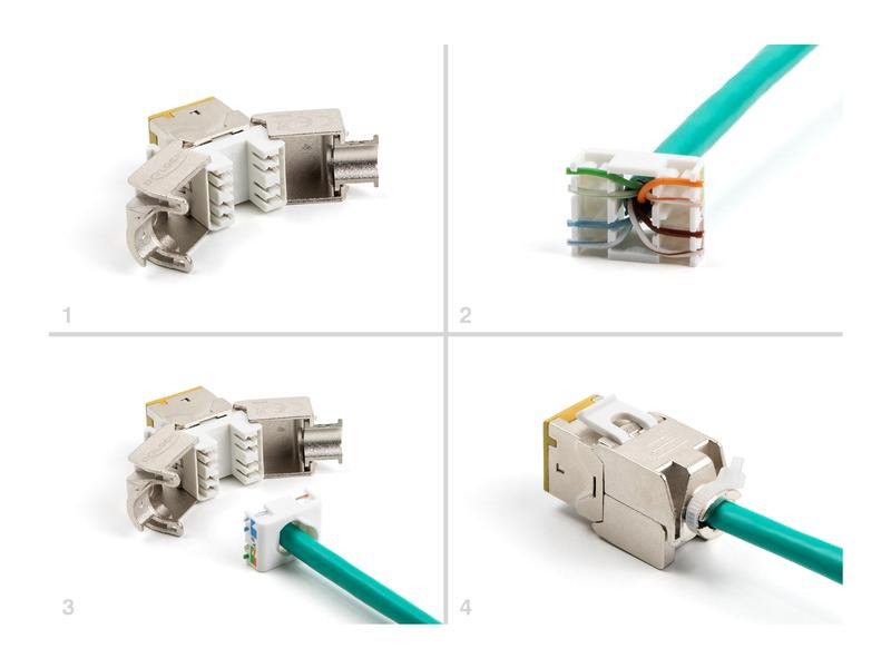 Delock Keystone-Modul RJ45 zu LSA Cat.6A Gelb, 10 Stück