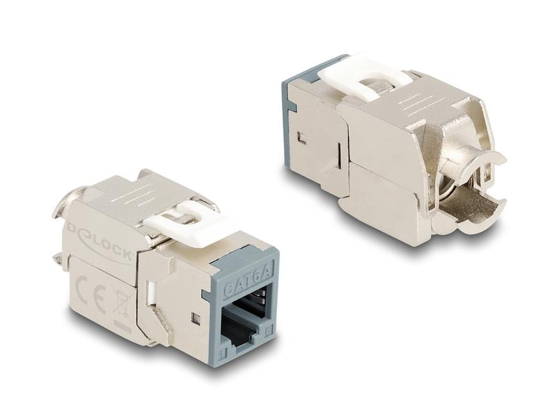 Delock Keystone-Modul RJ45 zu LSA Cat.6A Grau, 10 Stück