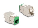 Delock Keystone-Modul RJ45 zu LSA Cat.6A Grün, 10 Stück