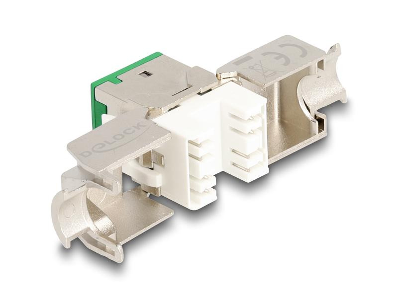 Delock Keystone-Modul RJ45 zu LSA Cat.6A Grün, 10 Stück