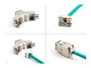 Delock Keystone-Modul RJ45 zu LSA Cat.6A Grün, 10 Stück