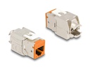 Delock Keystone-Modul RJ45 zu LSA Cat.6A Orange, 10 Stück