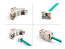 Delock Keystone-Modul RJ45 zu LSA Cat.6A Rot, 10 Stück