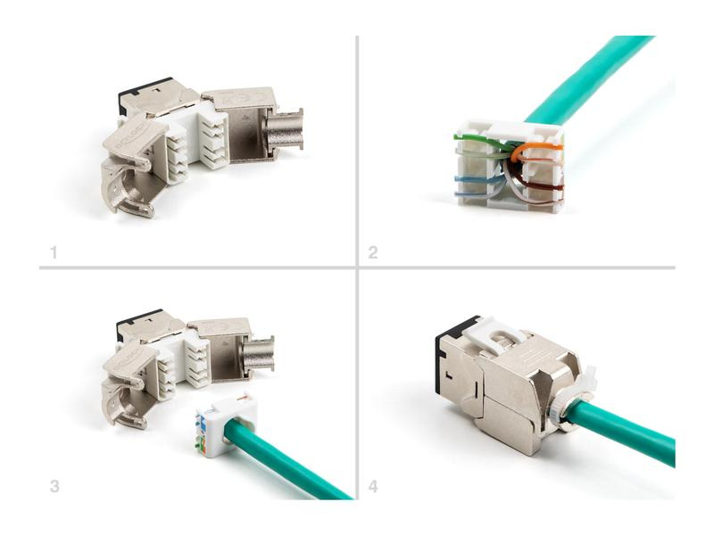 Delock Keystone-Modul RJ45 zu LSA Cat.6A Schwarz, 10 Stück