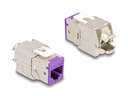 Delock Keystone-Modul RJ45 zu LSA Cat.6A Violett, 10 Stück