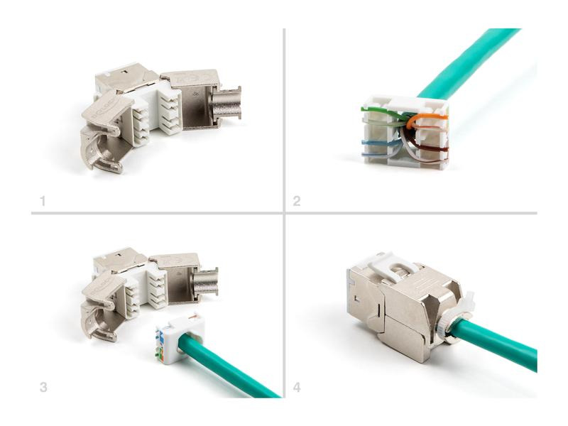 Delock Keystone-Modul RJ45 zu LSA Cat.6A Weiss, 10 Stück