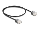 Delock Slimpatchkabel Cat 6, UTP, 0.5 m, Schwarz