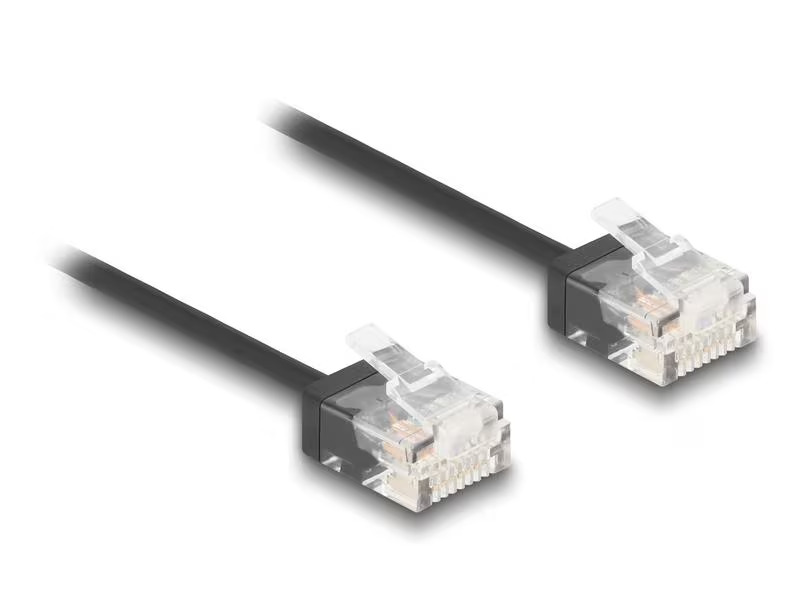 Delock Slimpatchkabel Cat 6, UTP, 1 m, Schwarz