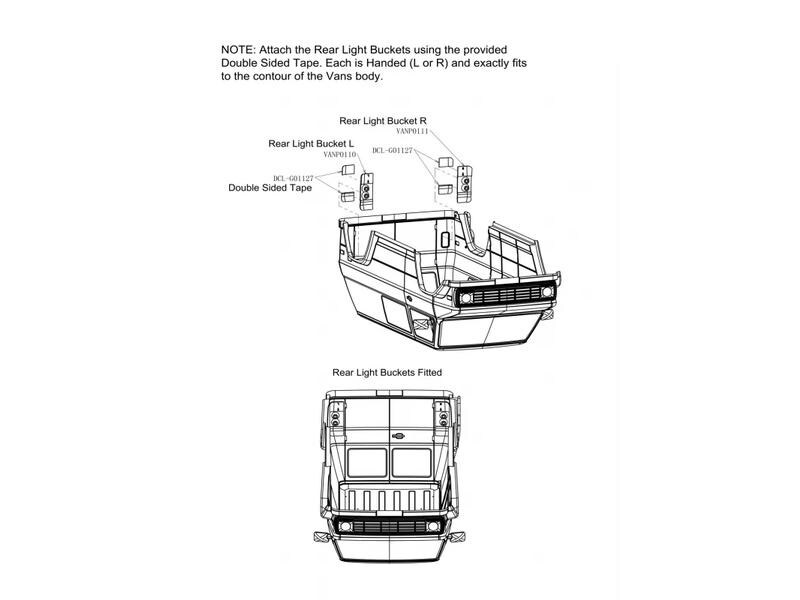 Hobbytech Karosserie SCA-1E Praire Wolf Van, 324 mm, Unlackiert, 1:10