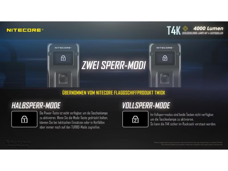 Nitecore Taschenlampe T4K
