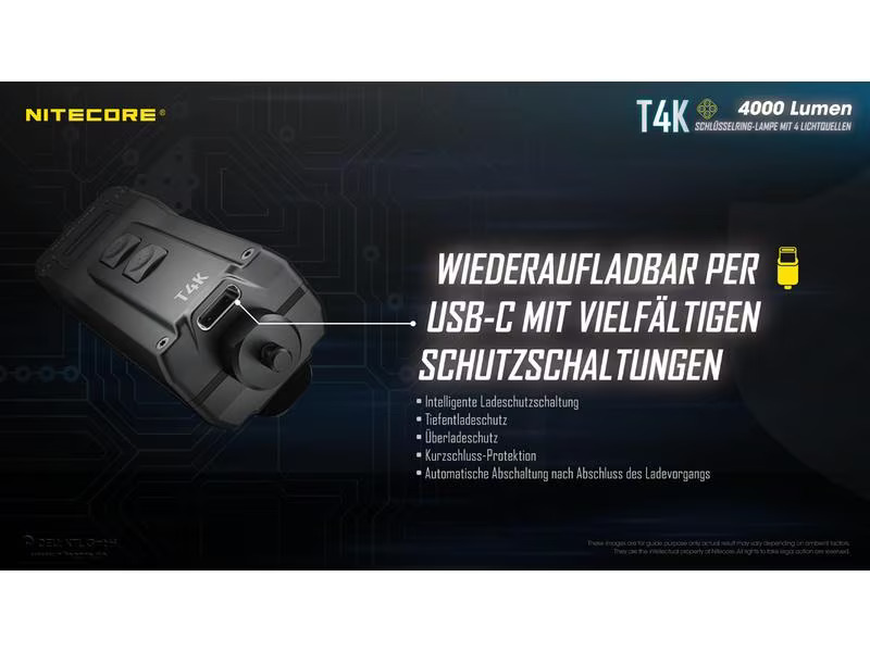 Nitecore Taschenlampe T4K