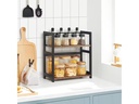Songmics Regal 2 Ebenen, Braun/Schwarz