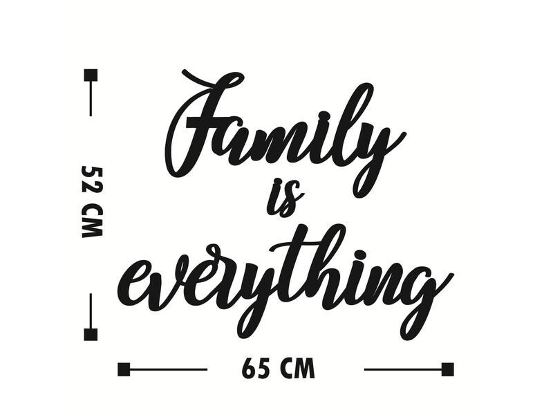 Wallxpert Wanddekoration Family Is Everything Schwarz