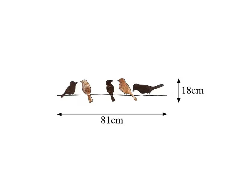Wallxpert Wanddekoration Birds 81 x 18 cm