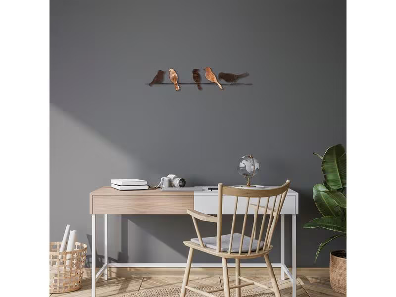 Wallxpert Wanddekoration Birds 81 x 18 cm