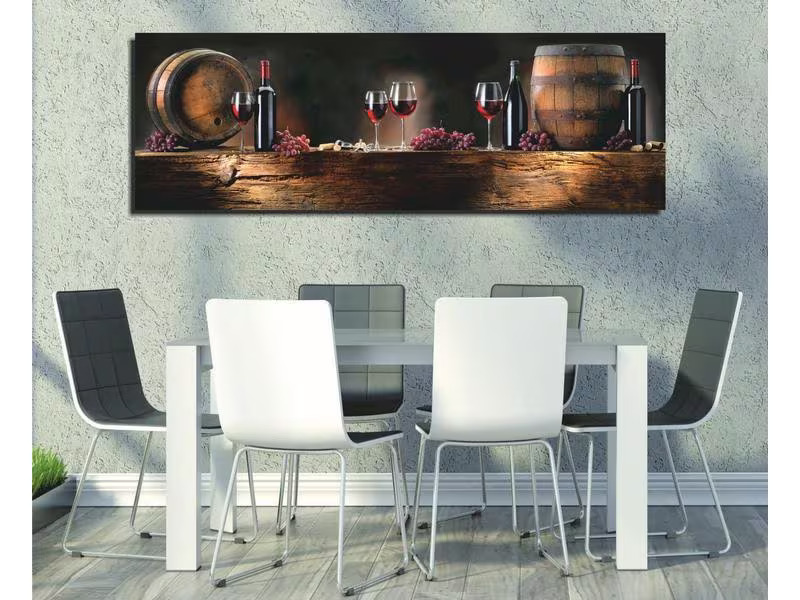 Wallxpert Bild Wein 30 x 80 cm