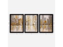 Wallxpert Bild Golden Art 3 Stück, 35 x 45 cm