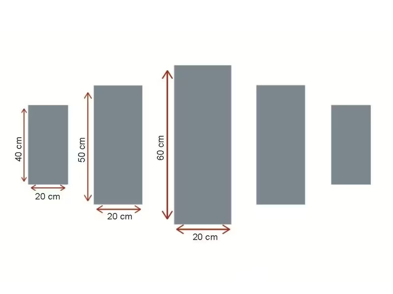 Wallxpert Bild Gitarre 5 Teile, 110 x 60 cm