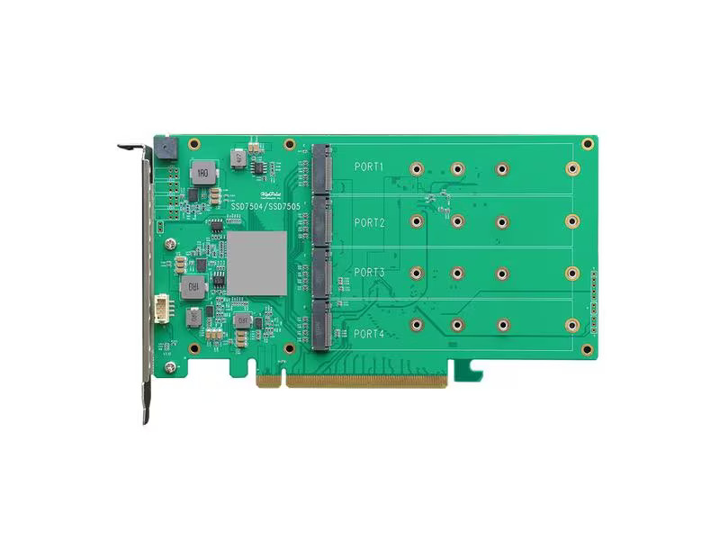 Highpoint Host Bus Adapter Rocket 1504 PCI-Ex16v4 - 4x M.2 NVMe