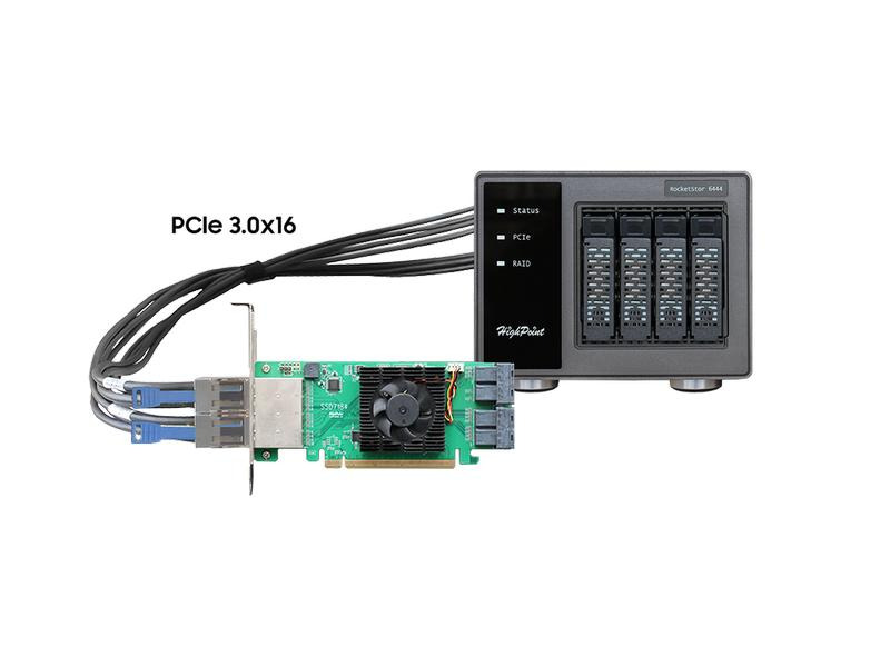 Highpoint Externes Gehäuse RocketStor SSD6444 2.5