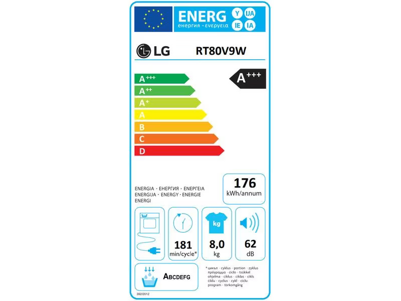 LG Wäschetrockner RT80V9W Links/Wechselbar