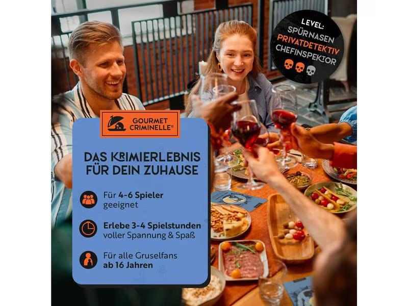 Gourmet Criminelle Partyspiel Hirschruf in den Tod -DE-