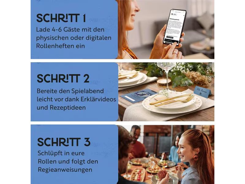 Gourmet Criminelle Partyspiel Hirschruf in den Tod -DE-