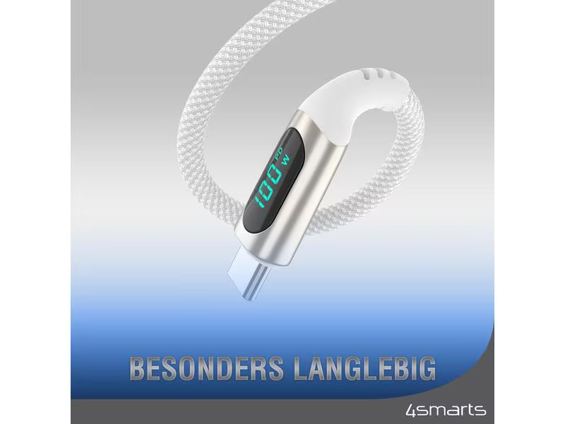 4smarts USB 2.0-Kabel DigitCord bis 100W USB C - USB C 3 m