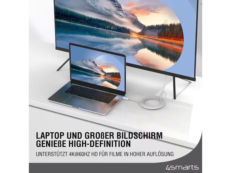 4smarts Kabel 4K 60Hz USB Type-C - HDMI, 2 m
