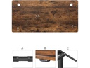 Songmics Tischplatte 140 x 70 x 1.8 cm, Vintagebraun