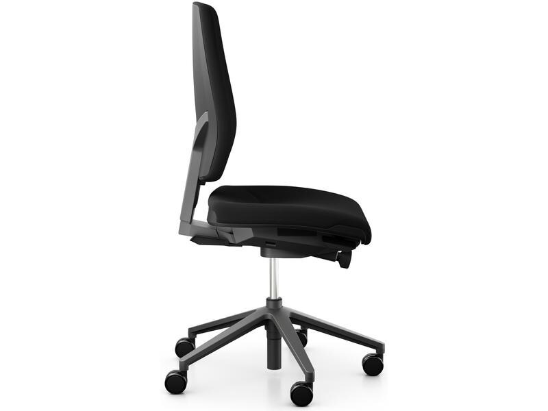 Giroflex Bürostuhl 68 mit Polsterrücken, ohne Armlehnen, Schwarz