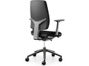 Giroflex Bürostuhl 68 mit Polsterrücken und Armlehnen, Schwarz