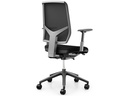 Giroflex Bürostuhl 68 mit Netzrücken und Armlehnen, Schwarz