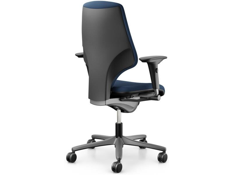 Giroflex Bürostuhl 64 mit Polsterrücken und Armlehnen, Dunkelblau