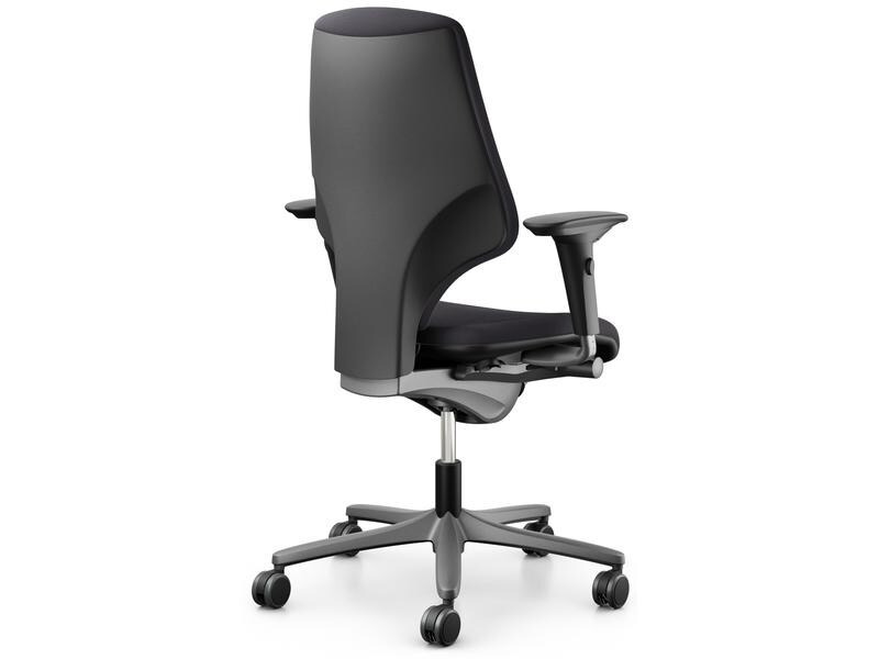 Giroflex Bürostuhl 64 mit Polsterrücken und Armlehnen, Charcoal