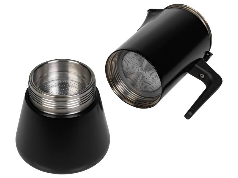 FURBER Espressokocher Chicchi 10 Tassen, Schwarz