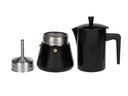 FURBER Espressokocher Chicchi 10 Tassen, Schwarz