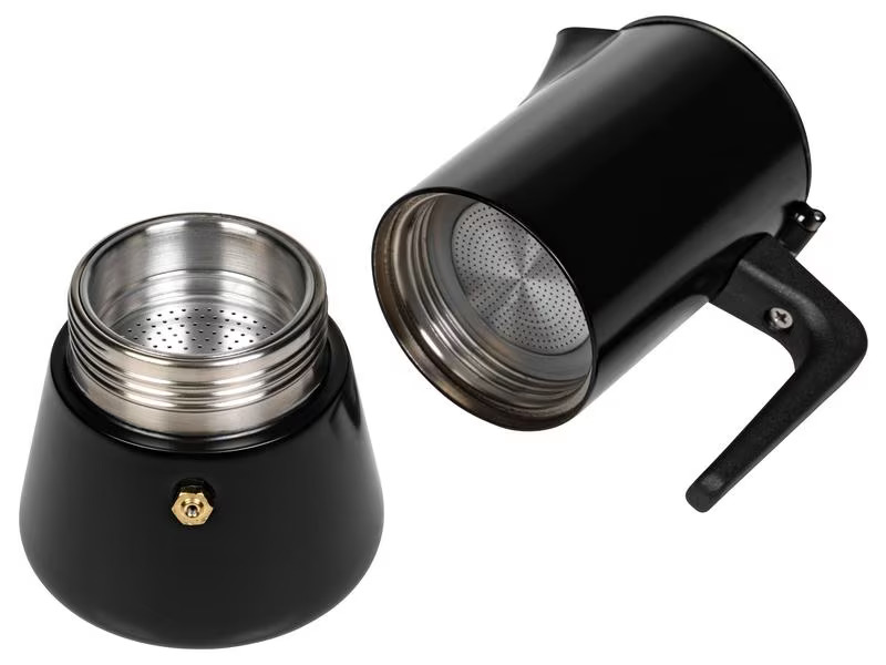FURBER Espressokocher Chicchi 4 Tassen, Schwarz