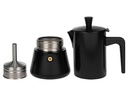 FURBER Espressokocher Chicchi 4 Tassen, Schwarz