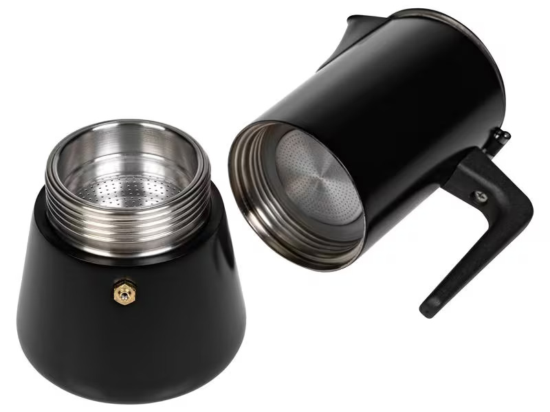 FURBER Espressokocher Chicchi 6 Tassen, Schwarz