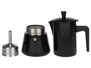 FURBER Espressokocher Chicchi 6 Tassen, Schwarz