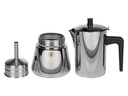 FURBER Espressokocher Chicchi 6 Tassen, Silber